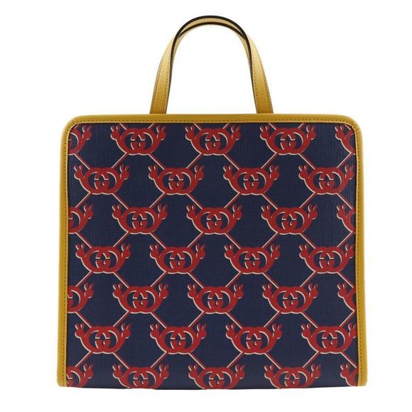 Gucci Handbags - Gucci Snail Children Interlocking G Tote Bag 605614 PVC Navy Blue/red Ladies